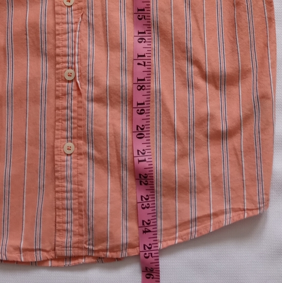 ARIZONA BOYS' STRIPED  LONG SLEEVE SHIRT. SIZE L/G (14-16). COLOR  ORANGE - Picture 4 of 11